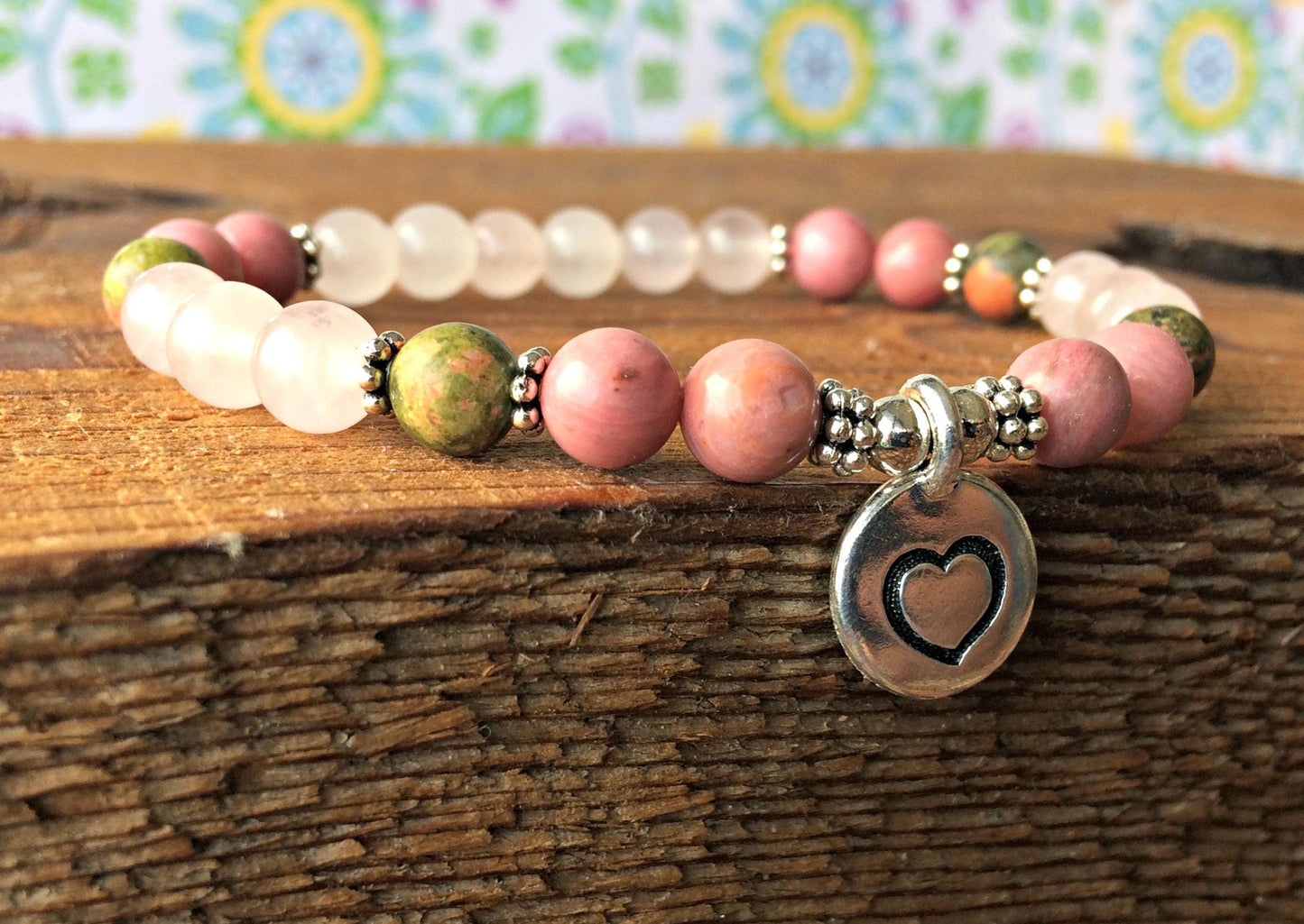 Happy Healthy Pregnancy Wrist Mala  // 6mm Crystals, Three Wonderfully Supportive Crystals to help Nurture during Pregnancy