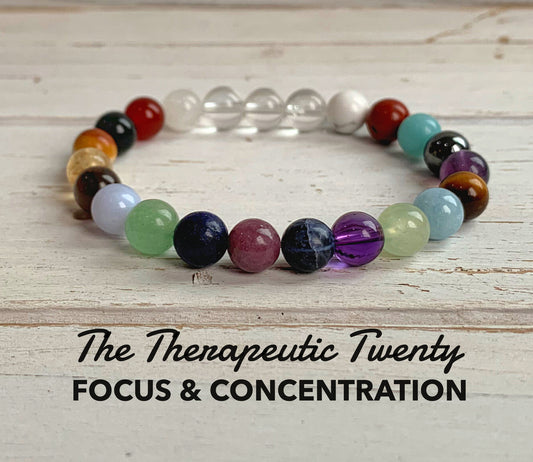 Therapeutic 20 Focus & Concentration Wrist Mala //  Focusing our Attention - Sharpening our Concentration