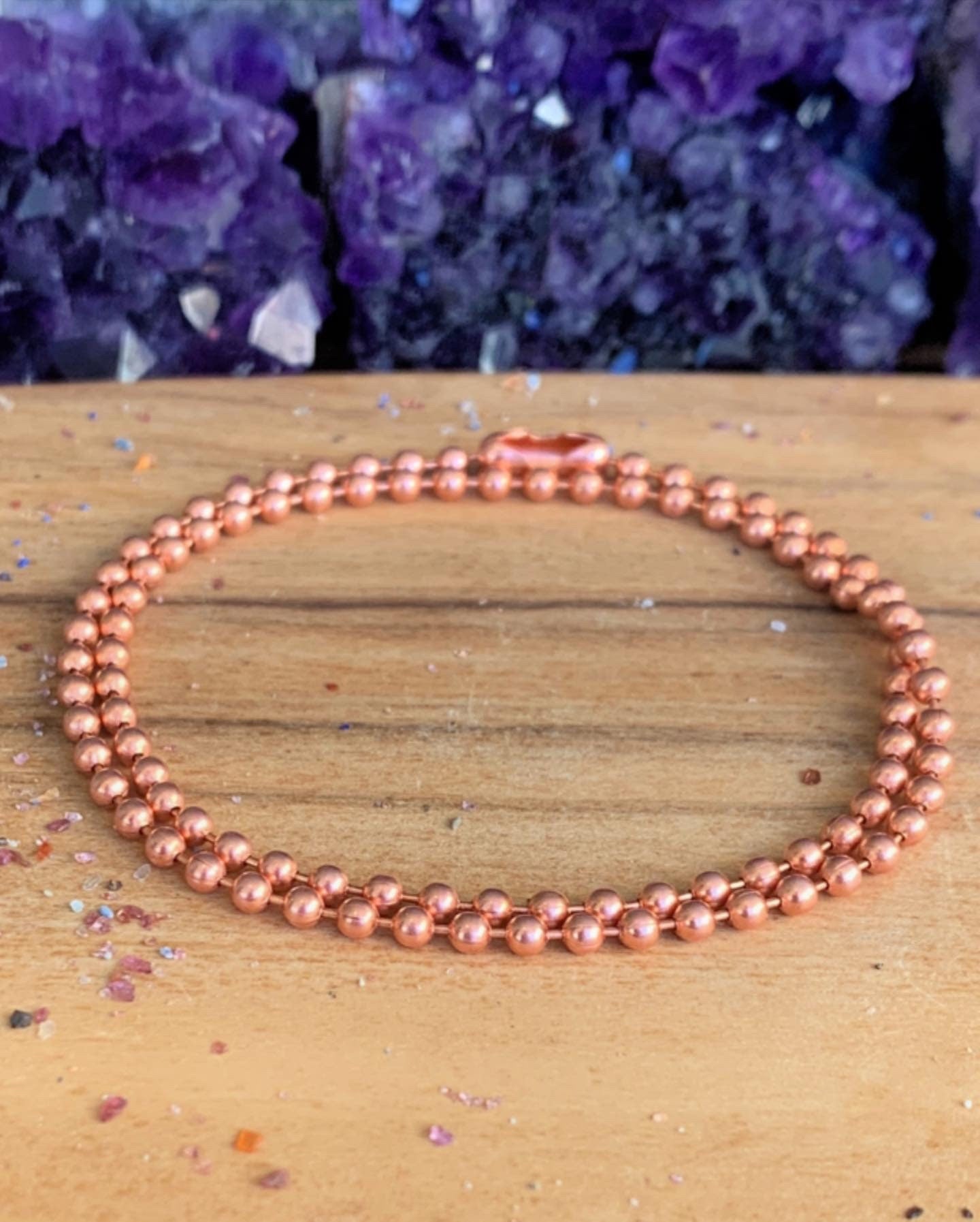 Genuine Natural Copper Wrist Mala // Stimulates Energy Flow - Alignment of our Emotional & Physical Selves