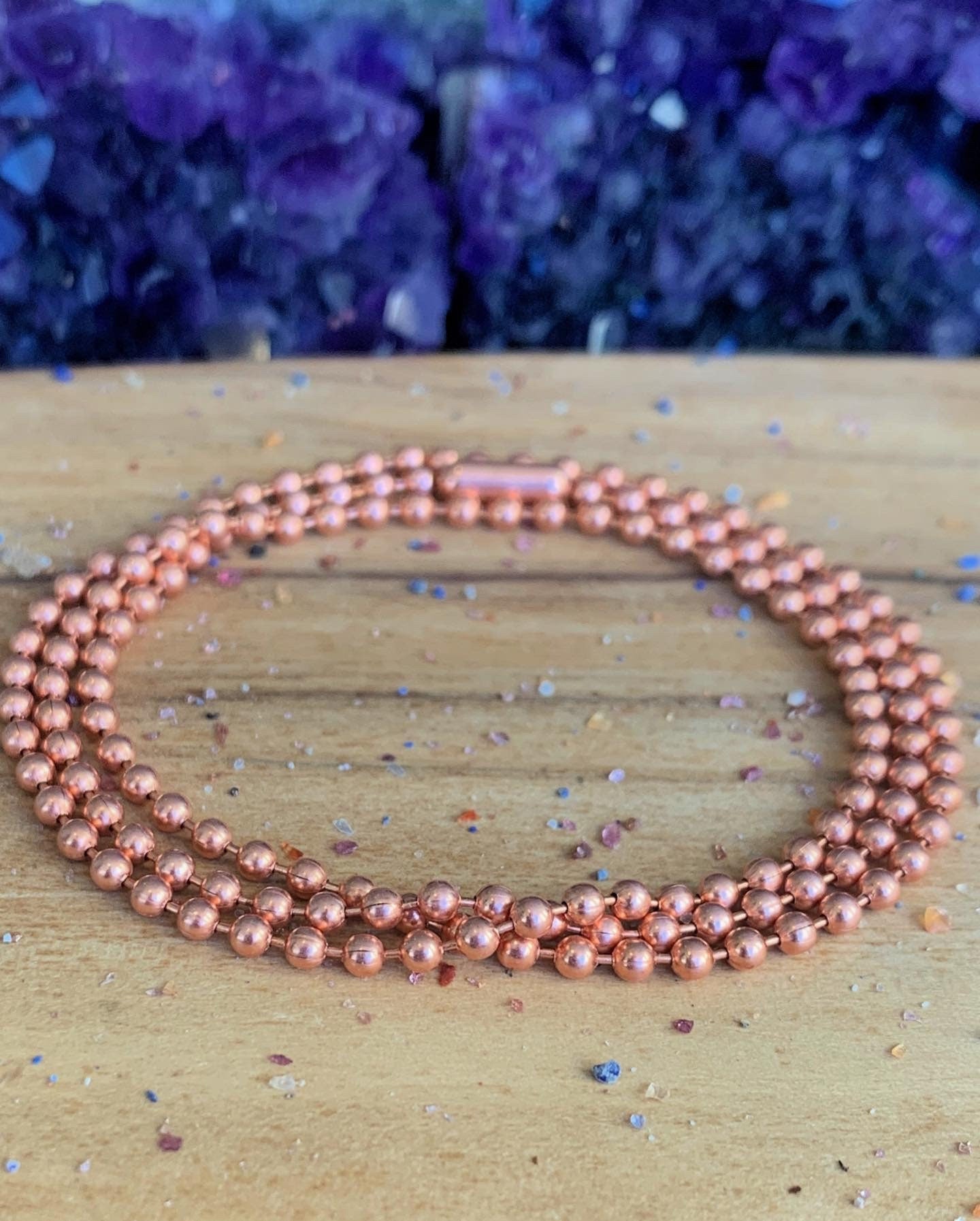 Genuine Natural Copper Wrist Mala // Stimulates Energy Flow - Alignment of our Emotional & Physical Selves