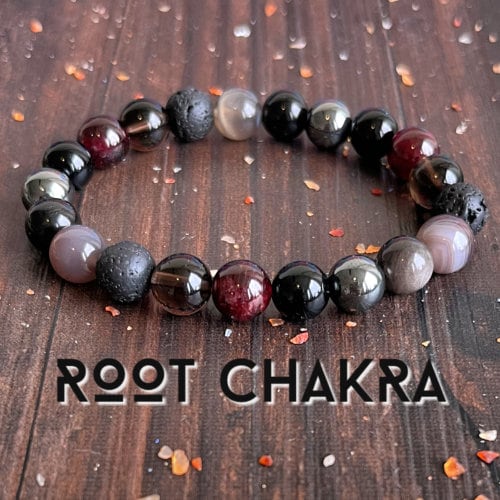 Root Chakra Wrist Mala  //  Grounding the Root Chakra - Protecting our Energy - Connection to the Earth