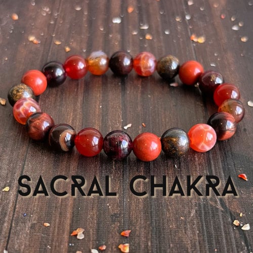 Sacral Chakra Wrist Mala  //  Sparking our Creativity - Firing up our Sexuality - Opening Ourselves up to Pleasure