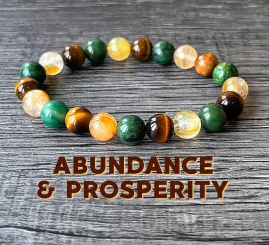 Prosperity & Abundance Wrist Mala  //  Encouraging Success - Personal Power - Manifestation