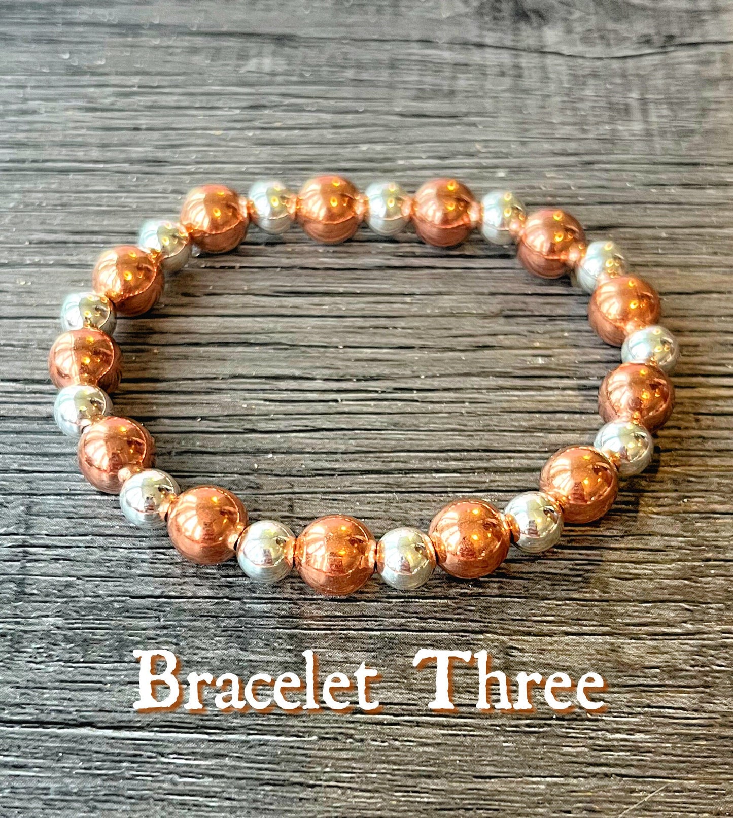 Sterling Silver & Genuine Untreated Copper Bracelet //