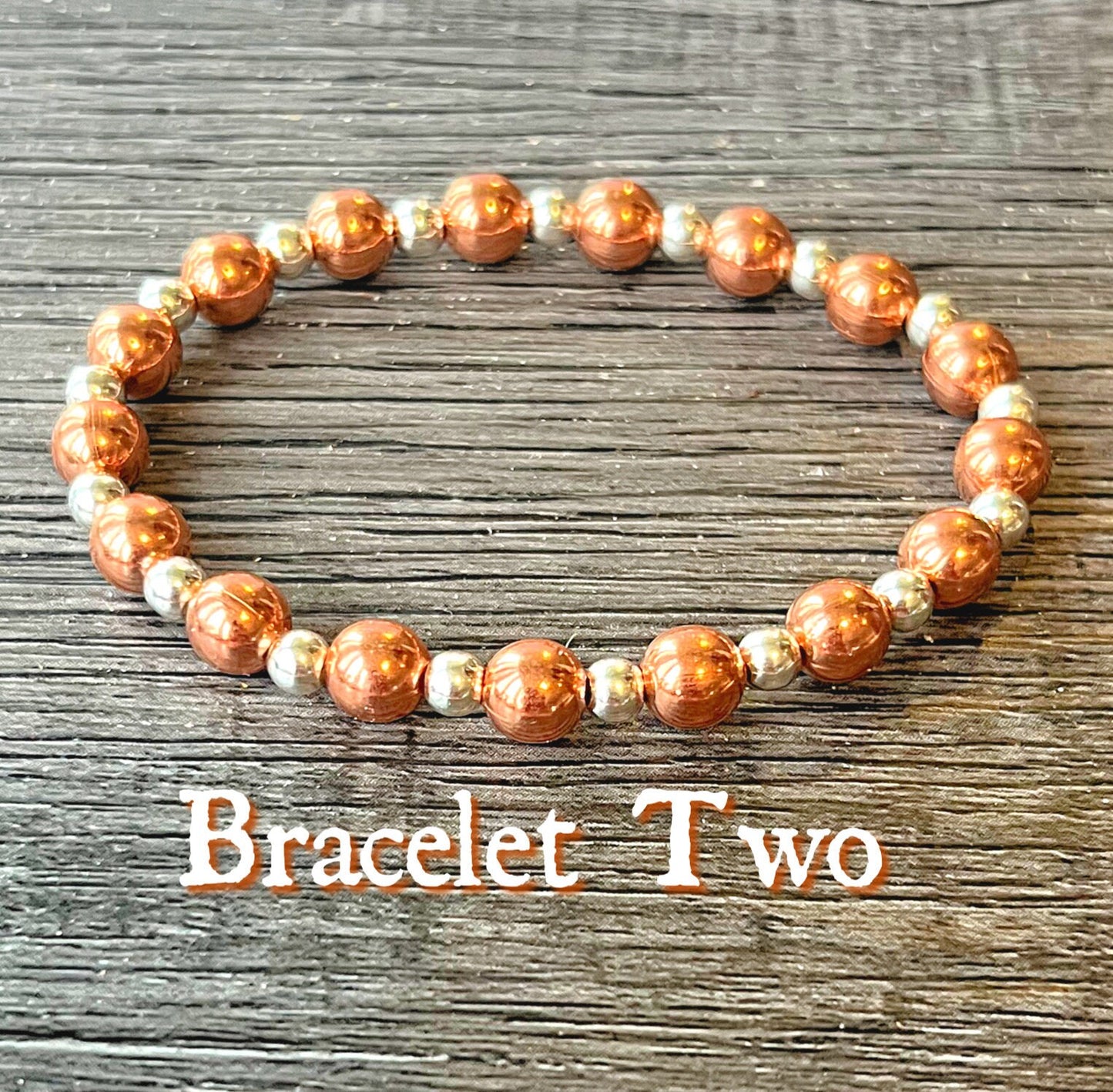 Sterling Silver & Genuine Untreated Copper Bracelet //