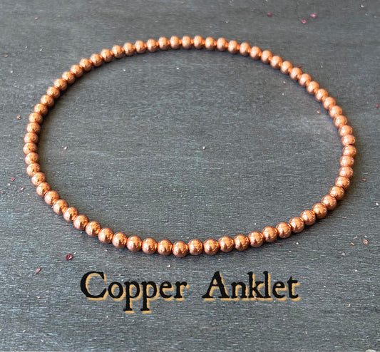 Genuine Copper Anklet // Stimulates Energy Flow - Wonderfully Protective and Grounding